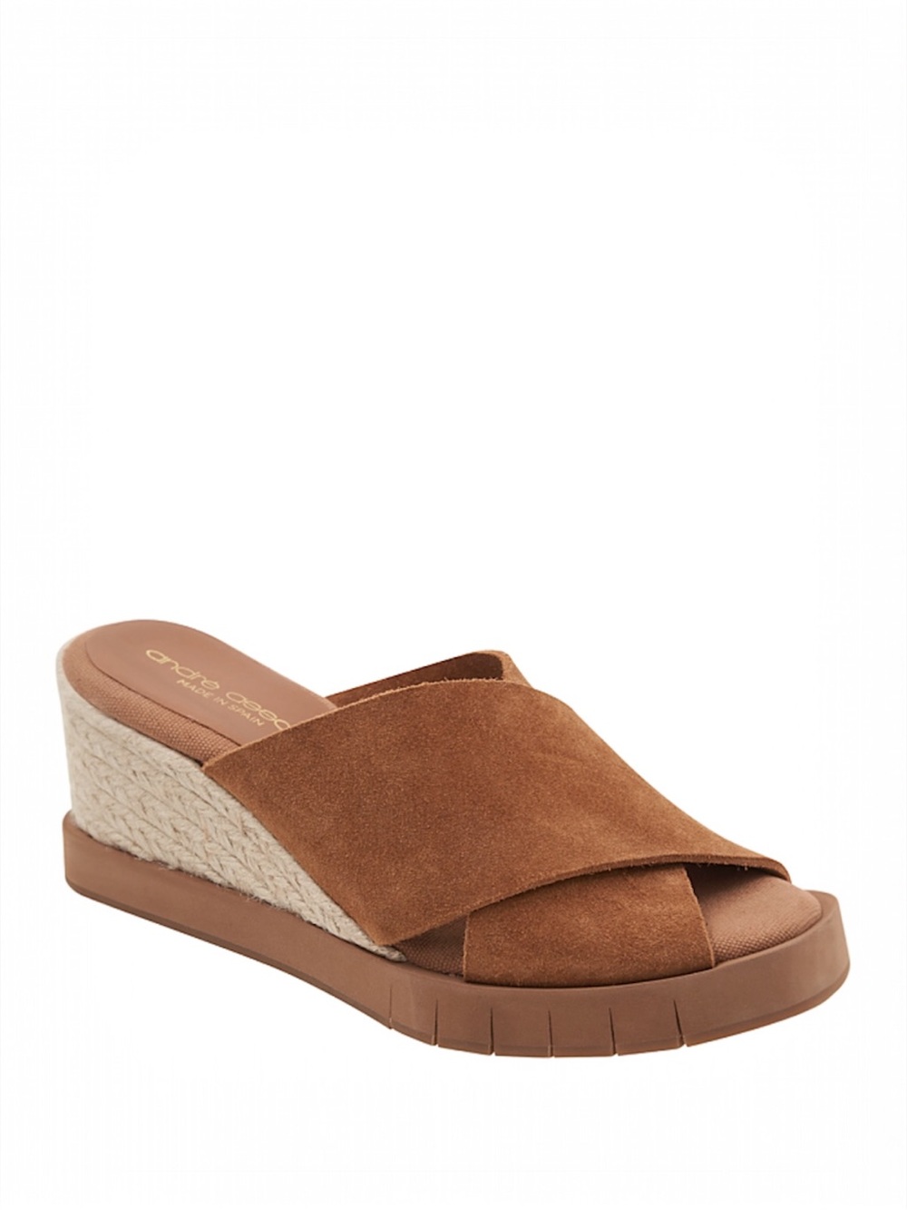 Andre Assous Women's Filo Sole Motion Wedge Sandals Tan Size 7–🎁BNIB